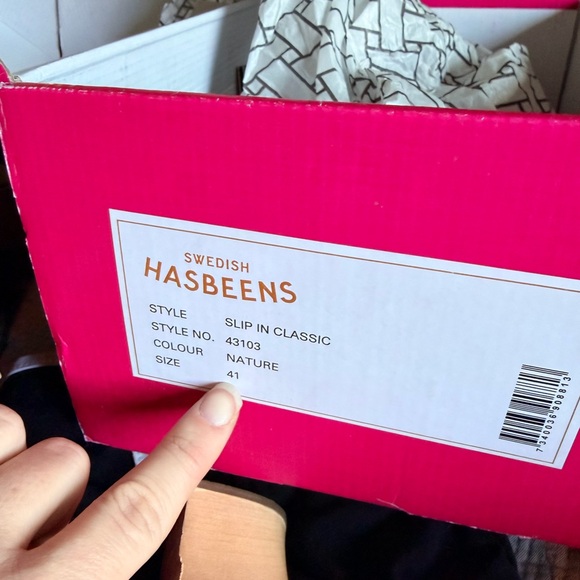 Swedish Hasbeens leather gold chunky heel - Picture 6 of 6